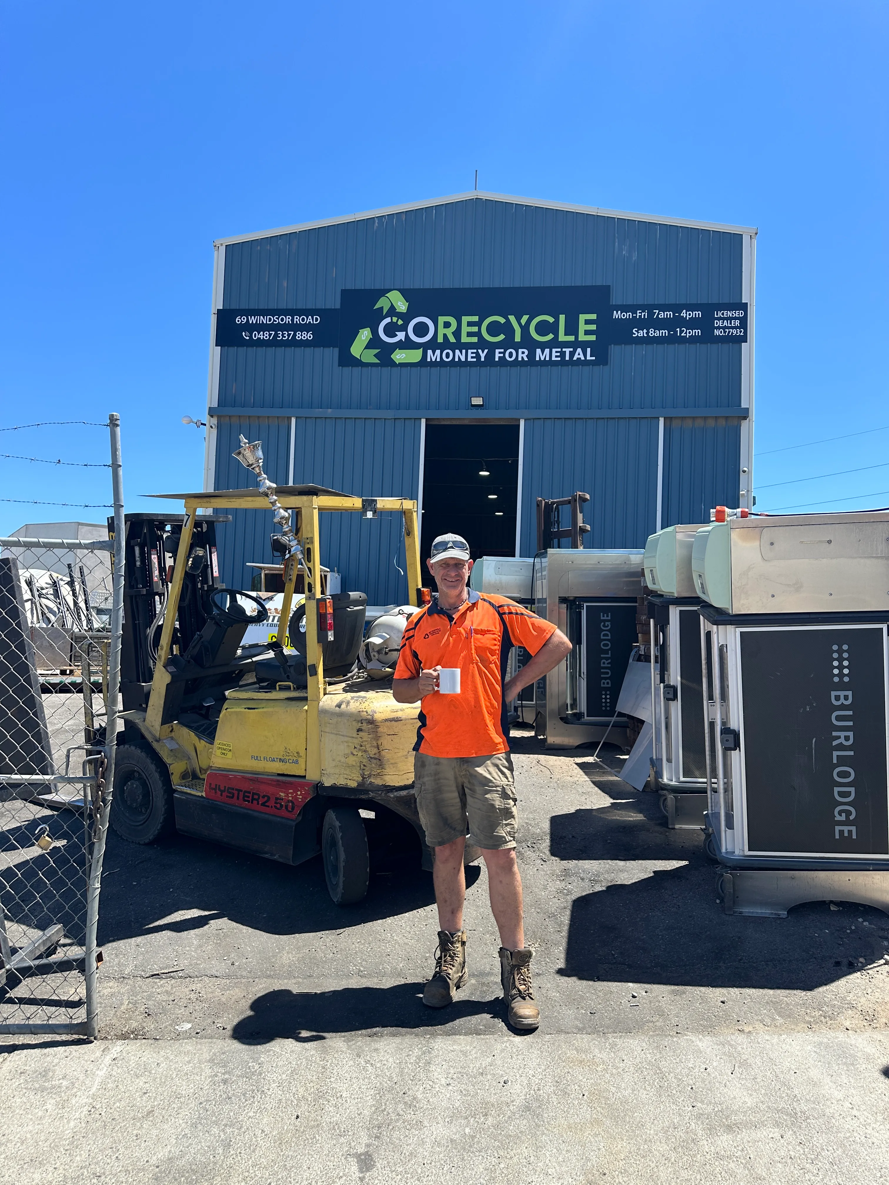 GoRecycle owner at the Wangara scrap metal yard